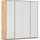 Rauch Drehtürenschrank Nabila 187 x 194 x 53 cm Weiß/Eiche Artisan