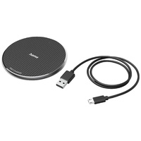 Hama Wireless Charger QI-FC10 10W Kabelloses Smartphone-Ladepad schwarz