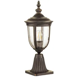 Cleveland - Kleine 1-flammige Sockellaterne - Verwitterte Bronze