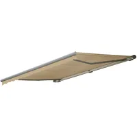 Mendler Elektrische Kassetten-Markise T123, Vollkassette Volant 4,5x3m ~ Polyester