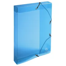 Exacompta 59610E 1 Abheftbox mit Crystal-Gummibändern aus Polypropylen Rücken 4 cm Maße 25 x 33 cm für Dokumente im Format A4 zufällige Farbe wird montiert geliefert