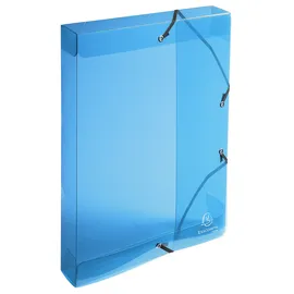 Exacompta 59610E 1 Abheftbox mit Crystal-Gummibändern aus Polypropylen Rücken 4 cm Maße 25 x 33 cm für Dokumente im Format A4 zufällige Farbe wird montiert geliefert