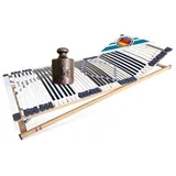 Lattenrost Lattenrost, 44 Leisten, stabil, MONTIERT bis 300 KG belastbar, Matratzen Perfekt, Kopfteil manuell verstellbar, Fußteil manuell verstellbar, stabiler Lattenrost mit 7 Zonen und individueller Härtegradanpassung weiß 1 St. x 90 cm x 190 cm x 7.5 cm