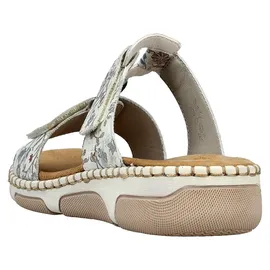 Rieker Damen Pantolette mit T-Riemen und Blumenmuster Weite H 66292, Größe:41 EU, Farbe:Mehrfarbig - Grau - 41