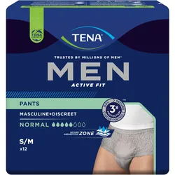 Tena MEN Act.Fit Inkontinenz Pants Norm.S/M grau 4X12 St
