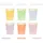 Partydeco Pappbecher 0,22 l Bunt Pastell/Gold 6 St.