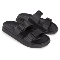 Tommy Hilfiger Pantolette »D DENSITY BUCKLE SANDAL«, schwarz