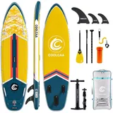 COOLCAA Stand Up Paddling Board mit Premium SUP Zubehör, Tragkraft bis 210kg, SUP Board für Erwachsene und Jugendliche Aller Niveaus