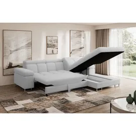 altdecor Ecksofa Cord mit Schlaffunktion 2-Sitzer Rosa