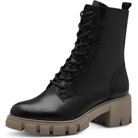 TAMARIS Damen Stiefelette bequem; BLACK COMBINED, EU 36