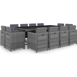 vidaXL Garten-Essgruppe 13-tlg. anthrazit 46381