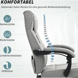 Homcom Chefsessel Kunstleder Grau