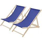 ECD Germany Sonnenliege 100 x 83 x 57,5 cm Blau