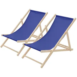 ECD Germany Sonnenliege 100 x 83 x 57,5 cm Blau