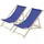 ECD Germany Sonnenliege 100 x 83 x 57,5 cm Blau