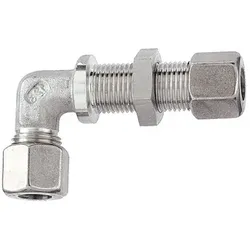 Winkel-Schottverschraubung, Rohr-Außen-Ø 22mm, Edelstahl 1.4571