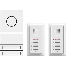 Gira System 106 Audio Set 2407902 2WE weiß (lackiert)