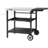 Royal Gourmet Grilltisch 70 x 50 cm Edelstahl schwarz