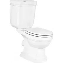Bäder Boutique KLASSICO Nostalgie Stand-Kombi-WC mit WC-Sitz Weiß
