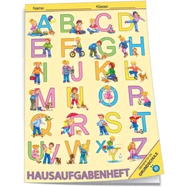 trotsch Trötsch Verlag 200923 - Hausaufgabenheft DIN A5 für die Grundschule, ABC Motiv, 96 Seiten, mit extra starkem Klarsichtumschlag