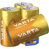 Varta Batterie Alkaline, Baby, C LR14, 1,5V, Longlife, 4 Stück,