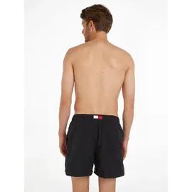 Tommy Hilfiger Herren, Badeshorts Medium Drawstring Mittellang, schwarz, (Black), XL