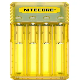 Nitecore Q4 - Ladegerät für Li-Ion Akkus, 4 Farben (gelb)