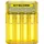 Nitecore Q4 - Ladegerät für Li-Ion Akkus, 4 Farben (gelb)