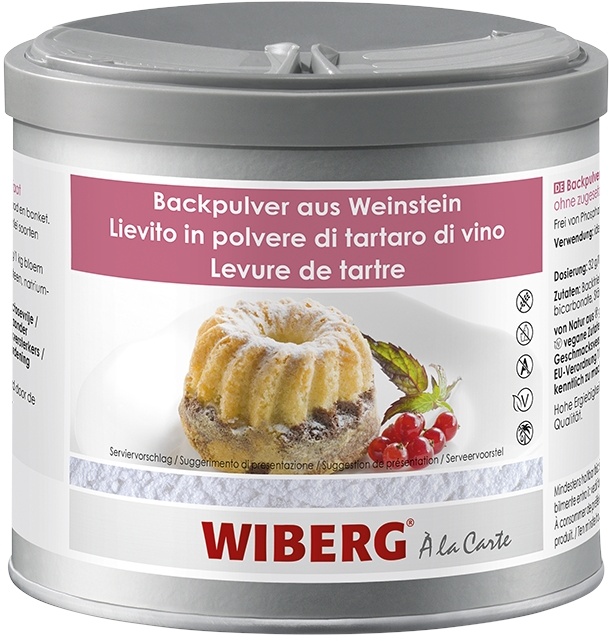 WIBERG Backpulver aus Weinstein ohne zugesetztes Phosphat (420 g)