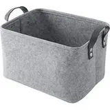 Filz-aufbewahrungskorb, Wäschekorb, Faltbare Aufbewahrungsbox, Aufbewahrungsbox Mit Griff, Geeignet Für Kleidung, Spielzeug, Schränke, Homeoffice, Schlafzimmer - Crezuo