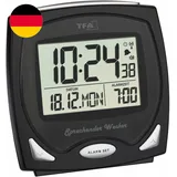 TFA Dostmann Sprechender Funk-Wecker Ideal Für Sehbehinderte, Kunststoff, Schwar