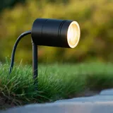 LUCIDE Gartenstrahler LED Ø 6,3 cm 1x5W spritzwassergeschützt IP44 schwarz
