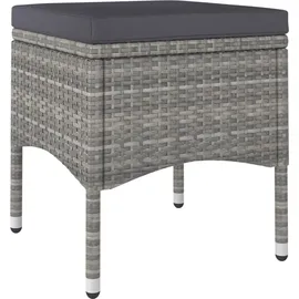 vidaXL 5-tlg. Garten-Bistro-Set Poly Rattan & Massivholz Akazie Grau