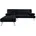 Miranda Schlafsofa mit Chaiselongue schwarz