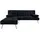 Hti-Living HTI-Living, Sofa + Bettsofa, Schlafsofa Miranda mit Chaiselongue Velvet Schwarz (2-Sitzer)