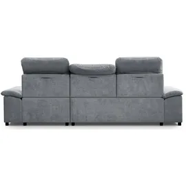 werk2 Ecksofa WERK2 "Carmen, mit Bettfunktion & Bettkasten, optional Sitztiefenverstellung", grau, B:264cm H:105cm T:170cm, 95% Polyester, 5% Nylon, Sofas, Ecksofa, ohne Sitztiefenverstellung, Struktur weich, grau