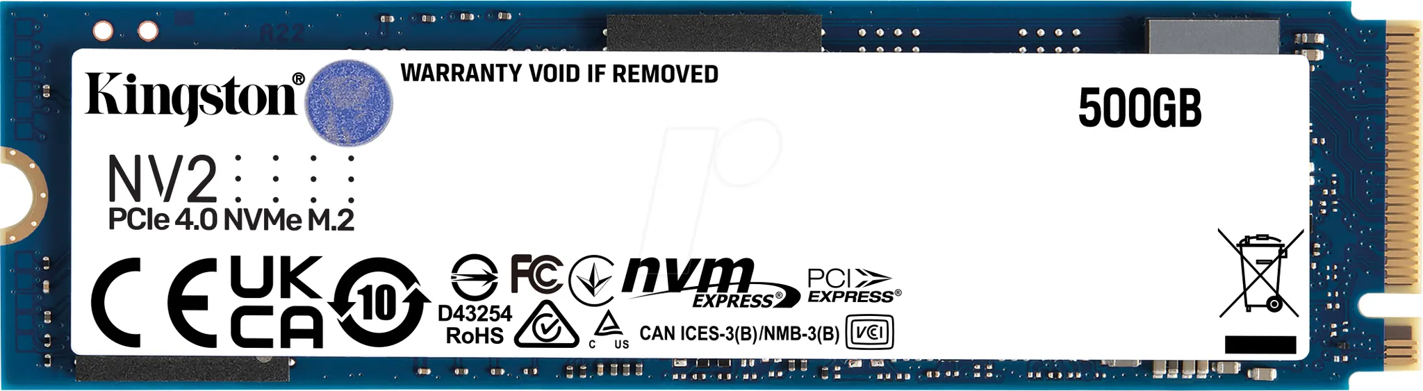 SNV2S/500G - Kingston NV2 NVMeTM SSD, 500 GB, M.2 PCIe
