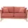 miliboo Skandinavisches 2-Sitzer-Sofa mit abnehmbarem Bezug in Terracotta mit strukturiertem Samteffekt OSLO
