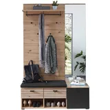 VOLEO BUFFALO Garderoben-Set 126x202x38 Eiche