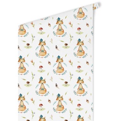 K&L Wall Art Vliestapete »Kinder Vliestapete«, Indianer Fuchs Waldtiere, mehrfarbig, matt - bunt
