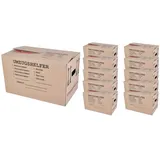 Buri Umzugskarton 10 Stück bedruckt 59x34x35cm Traglast bis 30kg Aufbewahrung Kiste