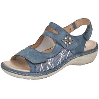 Remonte Damen D7647 Sandale, Adria/lightblue/hellgrau-Bianco / 16, 40