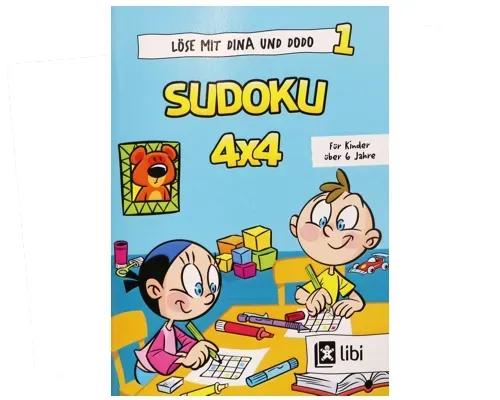 Rätselbuch SUDOKU 4x4, Löse mit Dina und Dodo 1