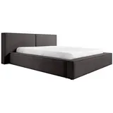 FEDVE Polsterbett, Dunkelgrau, Textil, 180x200 cm, Schlafzimmer, Betten, Polsterbetten