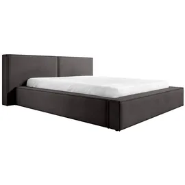 FEDVE Polsterbett, Dunkelgrau, Textil, 180x200 cm, Schlafzimmer, Betten, Polsterbetten