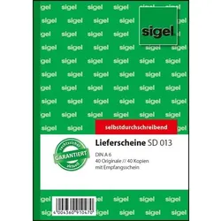 Sigel Lieferschein selbstdurchschreibend DIN A6