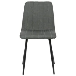 DELUKE® Stuhl LENZ Stoff - 88x45x53cm, dunkelgrau, Metall Gestell Stühle Esszimmerstühle Stuhl Esszimmer Esstisch Stühle Küchenstuhl