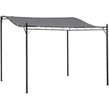 Outsunny Gartenpavillon 297 x 297 cm grau