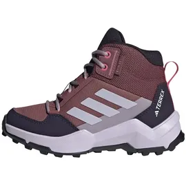 Adidas Unisex Terrex AX4R MID RAIN.RDY Hiking Shoes Wanderschuhe, Burgundy/Silver Dawn/Pink Fusion, 33 EU