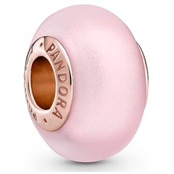 Pandora Charm Moments Mattes rosafarbenes Murano-Glas 789421C00 - roségold
